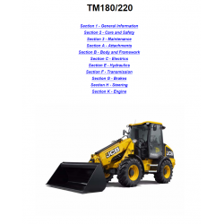 JCB instrukcje napraw + schematy + DTR: JCB TM180 - JCB TM220 instrukcja naprawy